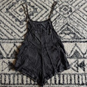 Angie Dark Charcoal Gray Romper